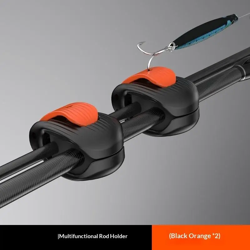 2/4 Stück kompakter Angelrutenhalter-Fixierclip, langlebiger Angelruten-Fixierer für Angelabenteuer – tragbare Angelausrüstung
