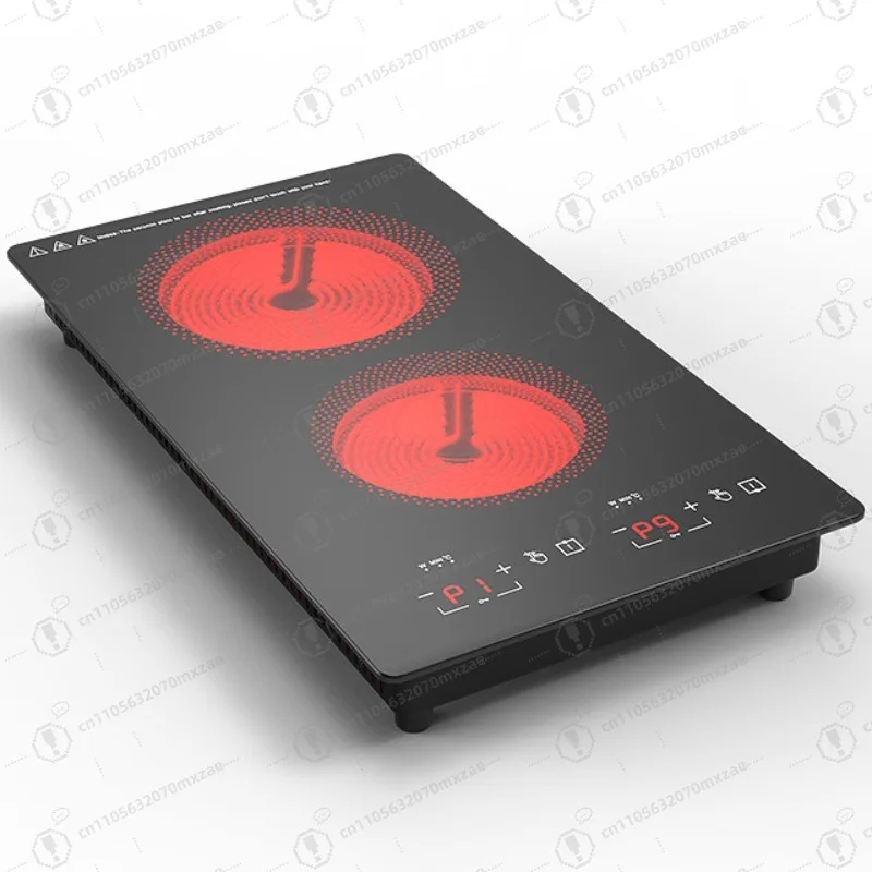 

110V/220V Vertical Double Induction Cooker, 4/6 Head Electric Stove, Built-in & Desktop Multi-Burner Ceramic Cooktop
