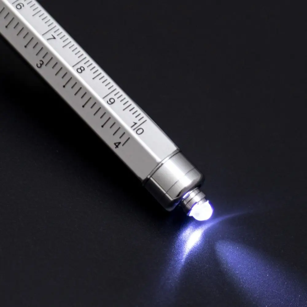 Ergonomic 9 in 1 Multi-function Tool Pen Detachable Portable Handheld Screwdriver Tool DIY LED Light Ballpoint Pen Hand Tools