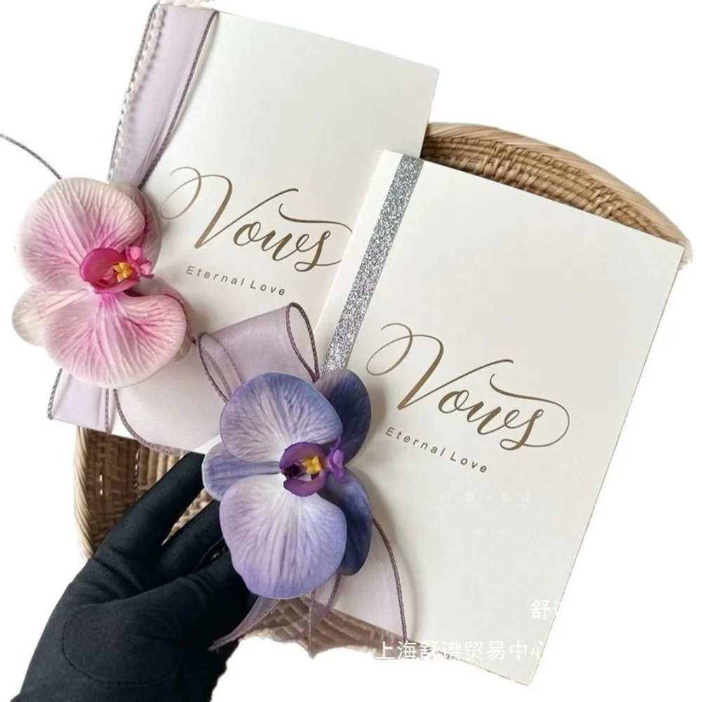 Purple High-end Wedding Vow Card Bride and Groom's Speech Card Handwritten Speech Card Wedding Declaration Card Vow Card