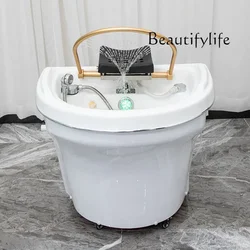 Beauty salon special water storage basin movable hair treatment shampoo basin water circulation fumigation shampoo machine