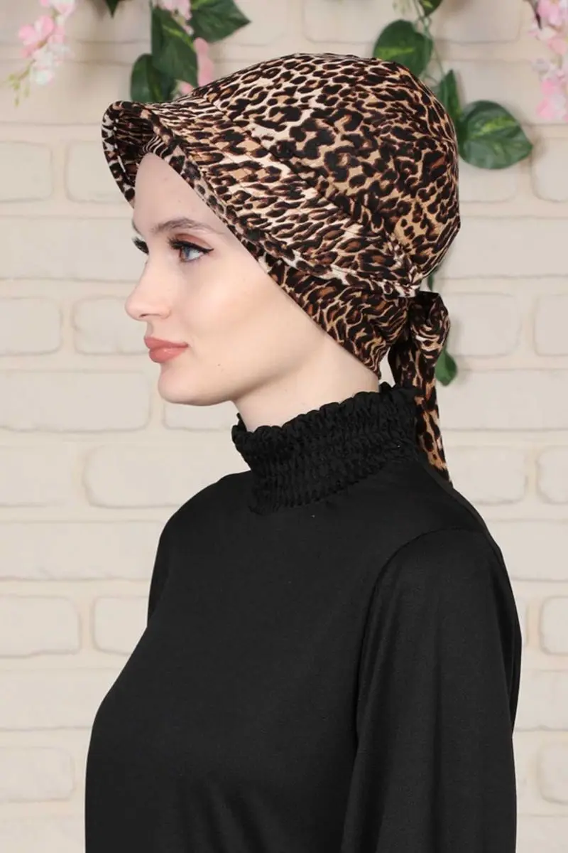 Motif léopard en os peigné