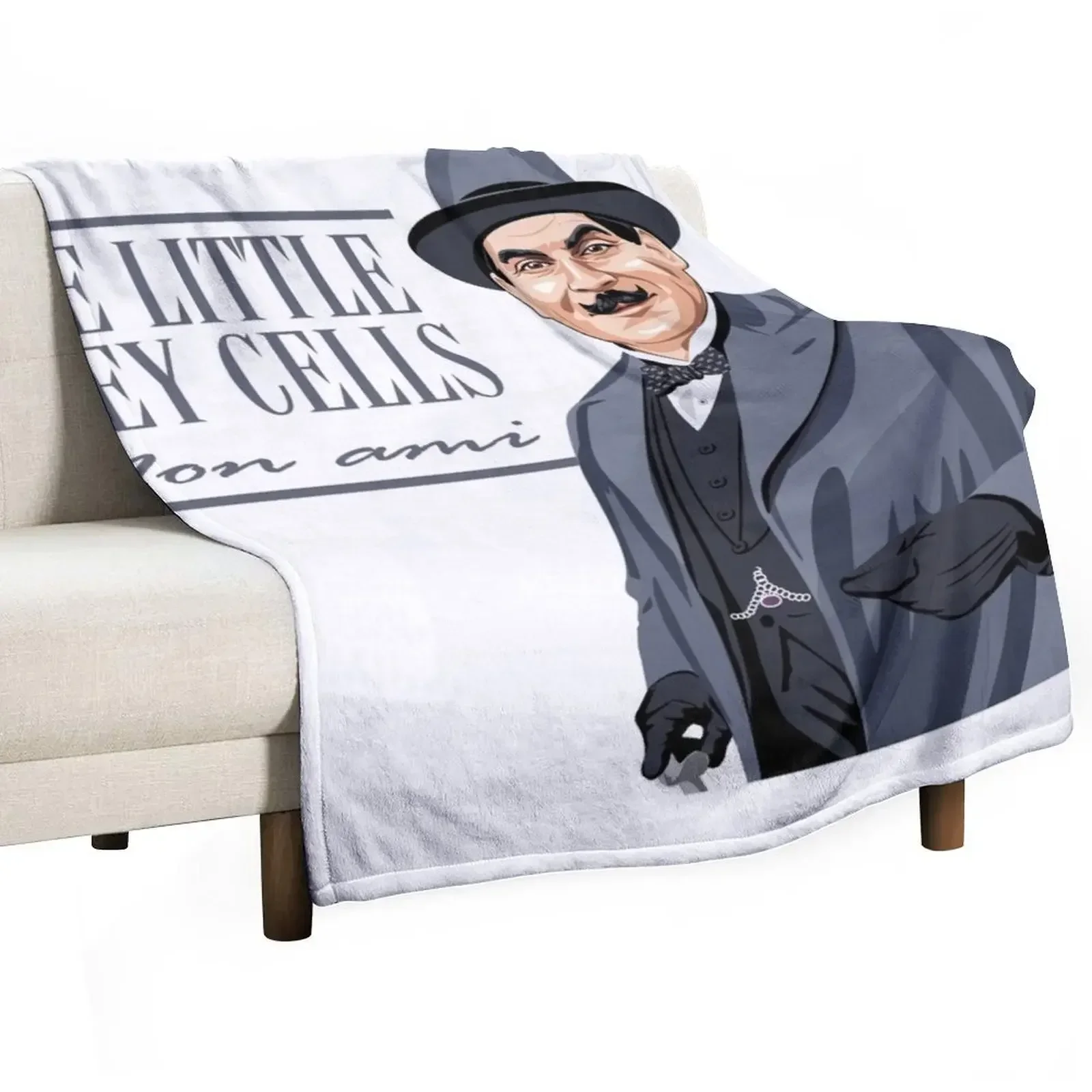 POIROT Mon ami Throw Blanket Single Hair Quilt Blankets