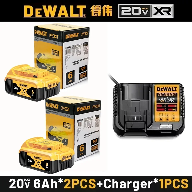 100%Original Dewalt 20V 6000mAh Power Tool Battery DCB206 DCB205 DCB200 DCF887 DCG405 DCD791 DCF922 DCF850 DCD805 tool battery image 3