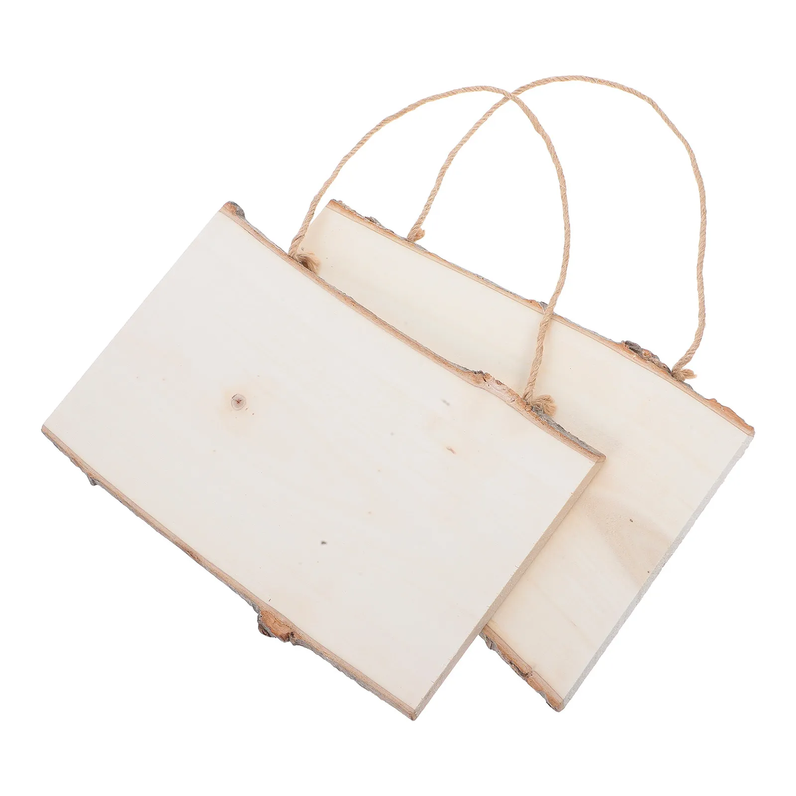 2Pcs Creative Decoration Materials Wooden Wall Hanging Boards DIY Blank Board Pendant 16x25cm Home Use Wall Display Board