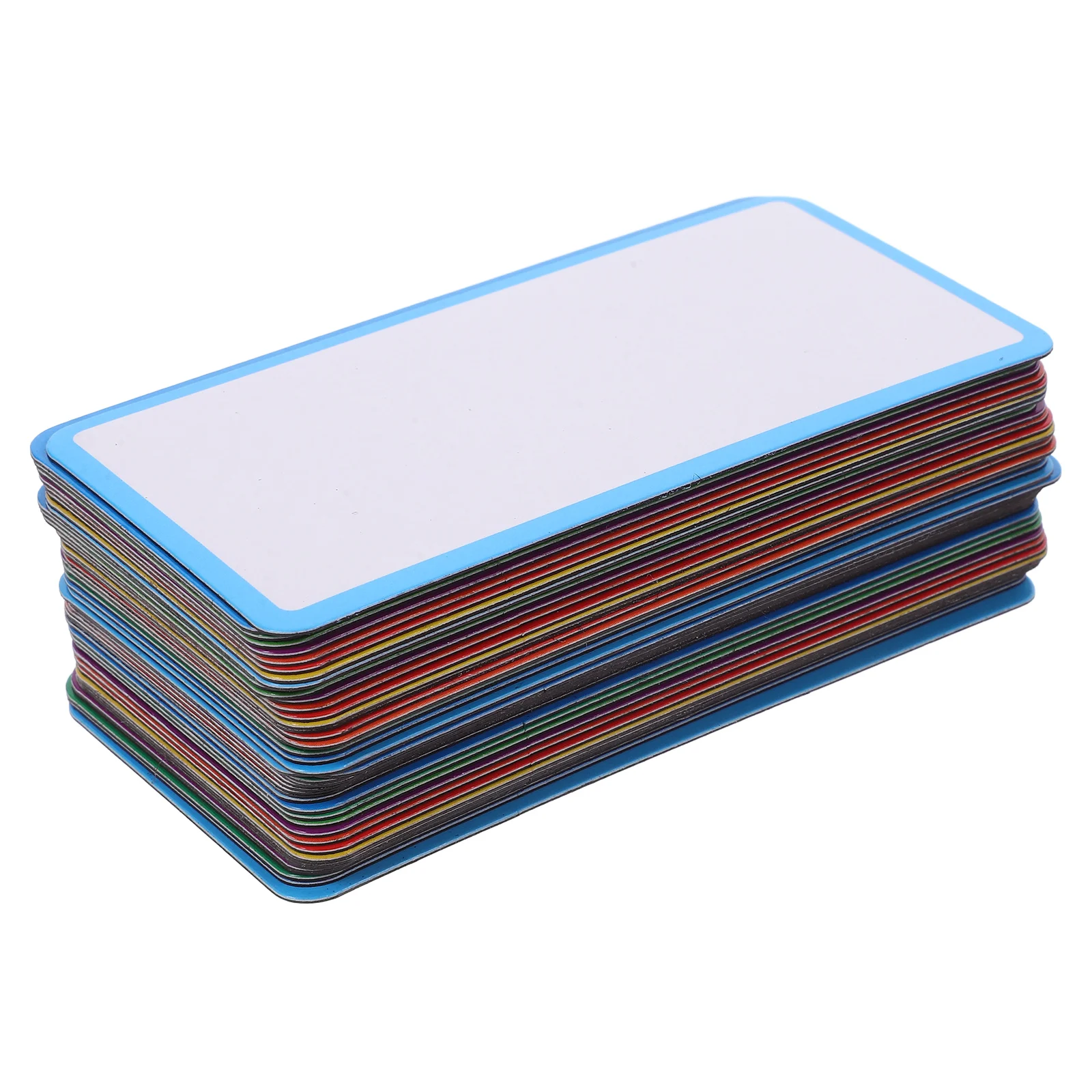 

48 Pcs Magnetic Labels Stickers Dry Erase Whiteboard Blank Reusable Tags Folders Storage Bins Containers Name Plates