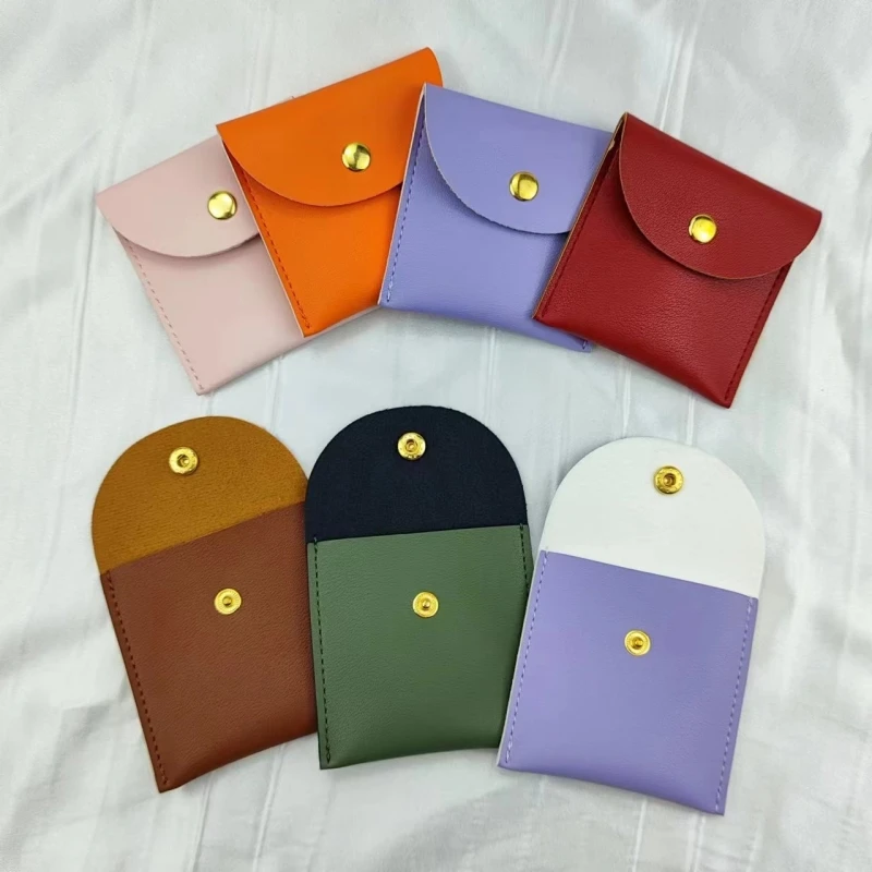 

1Pc PU Leather Jewelry Bag Soft Leather Necklace Earring Rings Pendant Jewelry Storage Bag Christmas Gift Organizer Storage Pouc