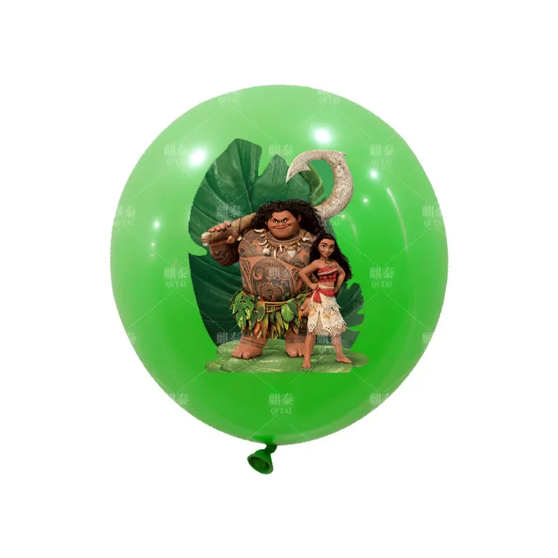 15 pezzi da 12 pollici Disney Moana palloncini in lattice decorazioni per feste di buon compleanno Moana Maui forniture per feste per bambini Baby Shower