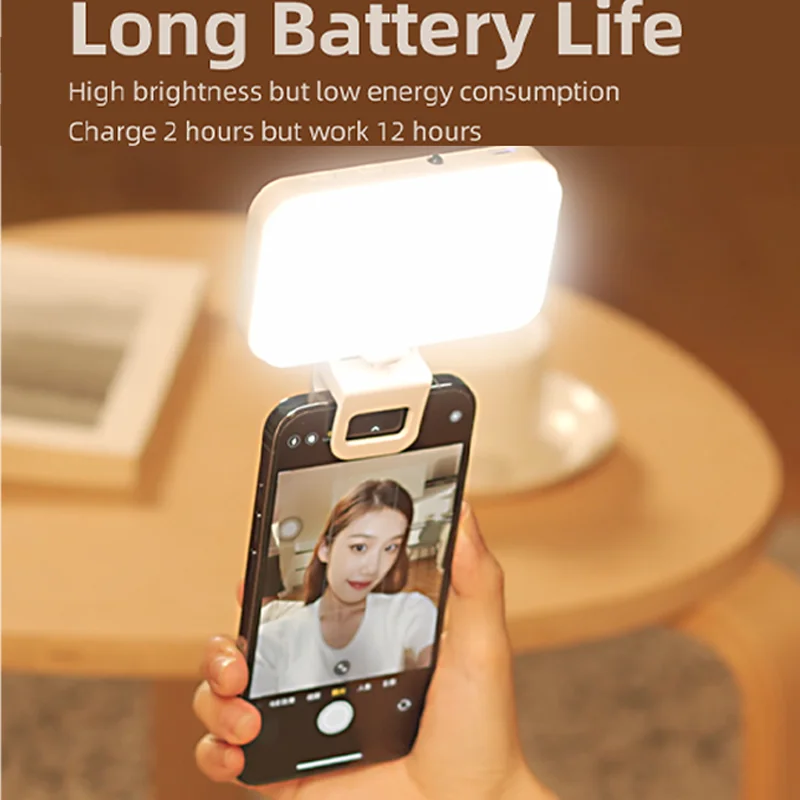 جيب LED ضوء السيلفي آيفون باد الهاتف المحمول الكمبيوتر المحمول كليب فلاش ملء فيديو صور Ringlight التصوير مصباح