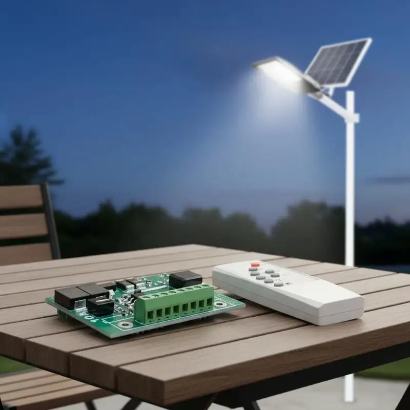 

Solar Street Light Controller Board DC 6 45V Remote Dusk to Dawn Feature for School Playground Lighting
