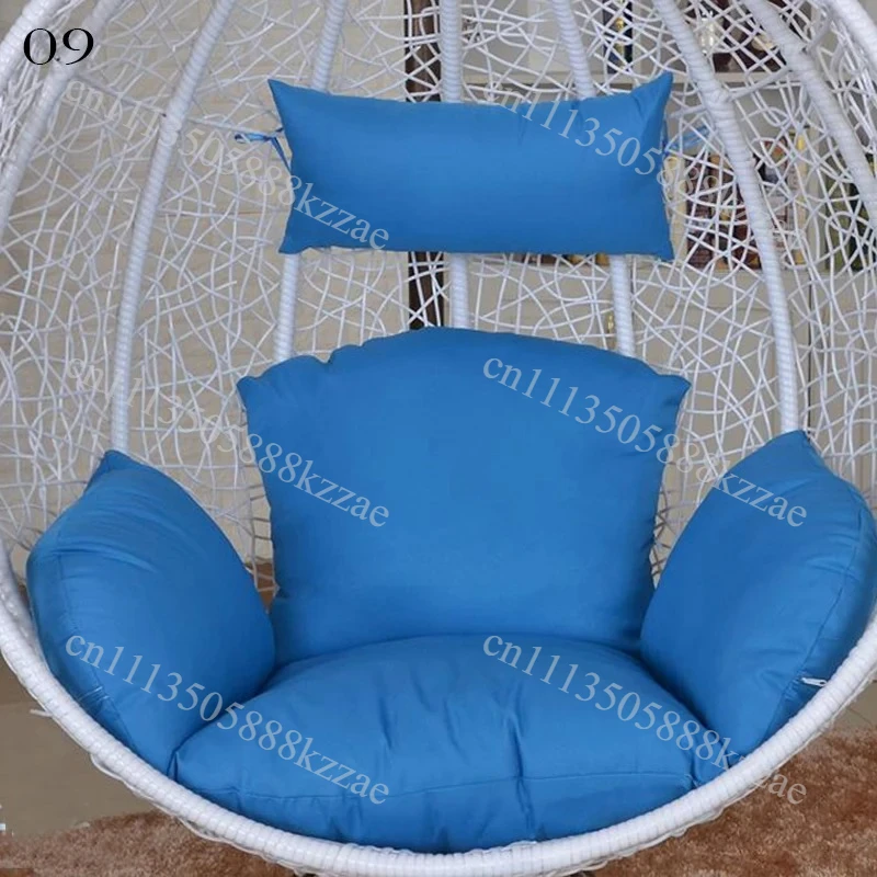 Solid Color/Floral Hanging Swing Egg Chair Cushion Cover+ Home Outdoor Garden Lounger Pillow Case (No Filling-Replacement Cover)