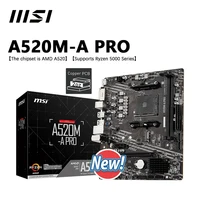 Nuevo MSI A520M A PRO Micro ATX AMD A520 DDR4 M.2 USB3.2 STAT 3,0 SSD/64G mejor soporte R9 CPU de escritorio Socket AM4 placa base
