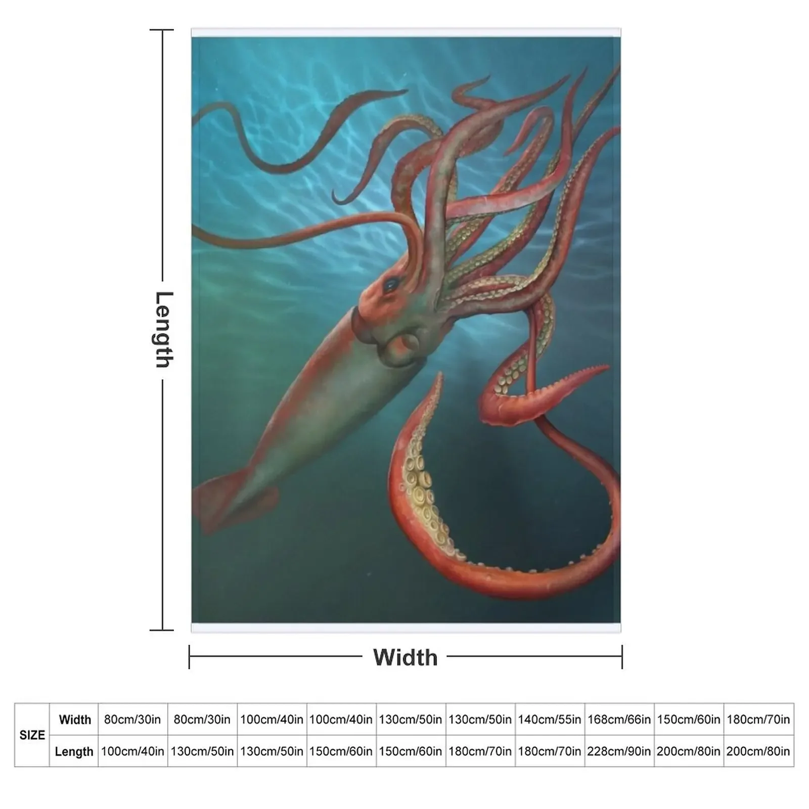 Giant Squid Throw Blanket Moving Luxury Throw Blankets