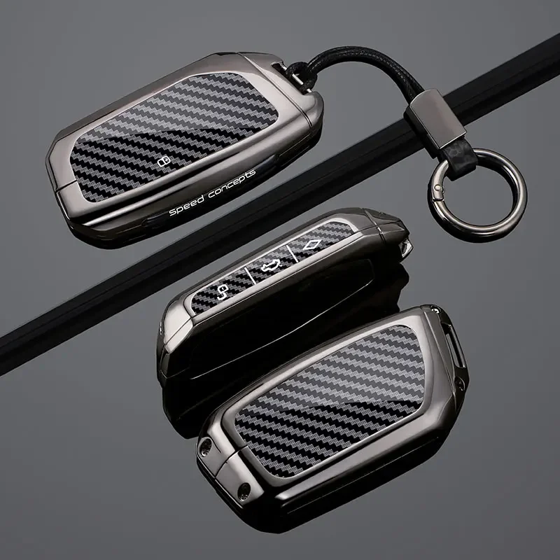 Suitable Metal Carbon Fiber Car Key Case Cover For BMW X1 iX1 iX XM X5 X6 X7 i7 740i U11 I20 G09 G70 G05 G06 G07 Keychain Access
