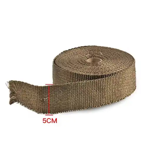 10M Roll Fiberglass Heat Shield Motorcycle Exhaust Thermal Tape Header Pipe Heat Wrap Tape Thermal Protection with Stainless Tie - Image 6