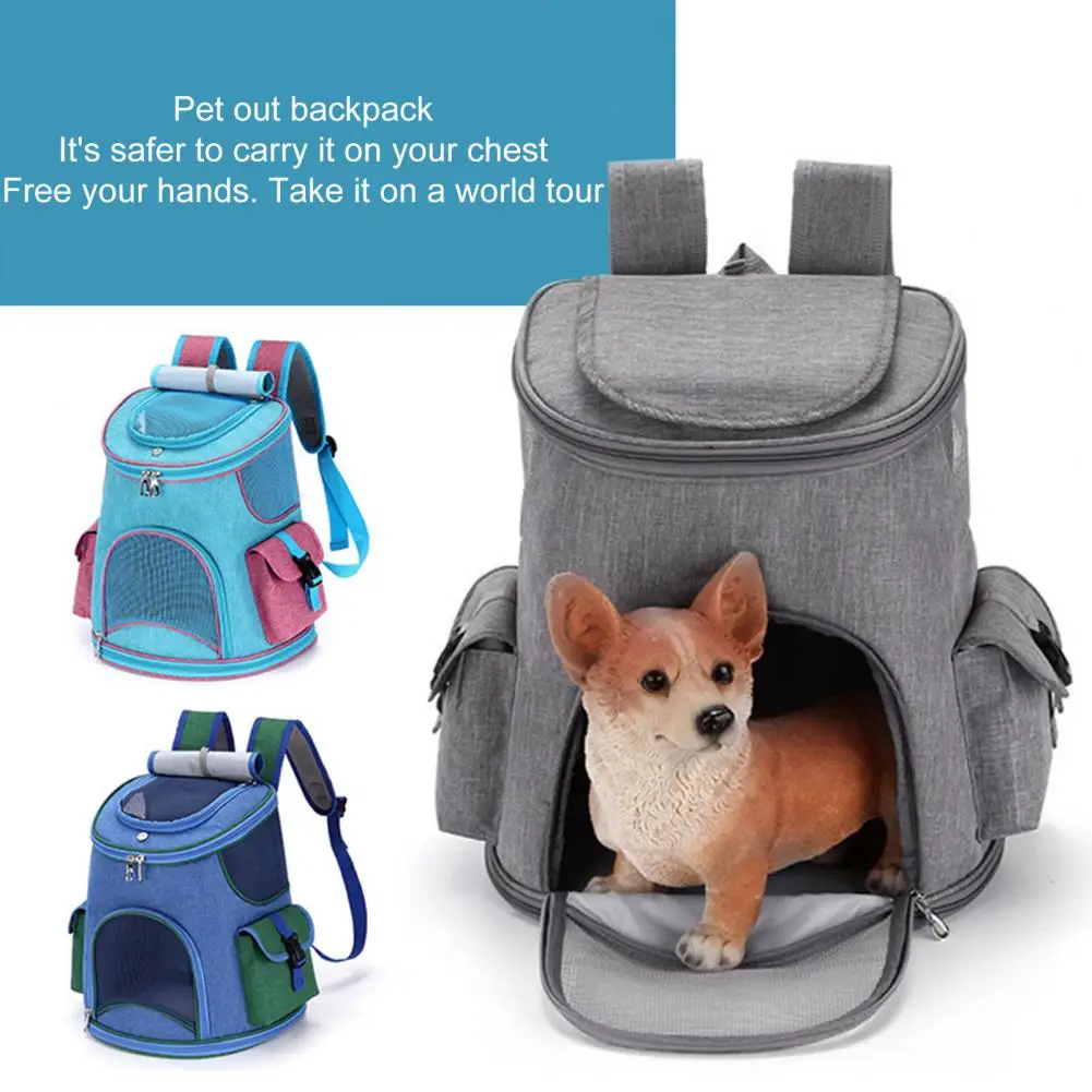 Durable  Cat Carrier Eco-friendly Mesh Ventilation Pet Cross-body Bag Waterproof Side Pocket Dog Bag for Outdoor