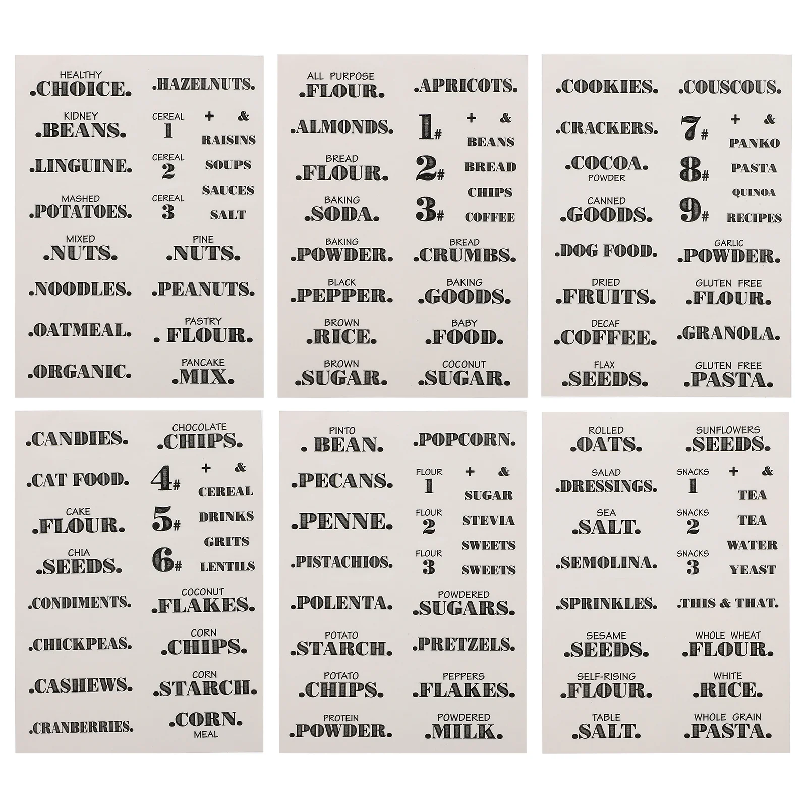 Adesivos de data de comida de cozinha à prova d'água, 6 peças, material ecológico, fácil aderência, sem danos ao corpo, design exclusivo para organização
