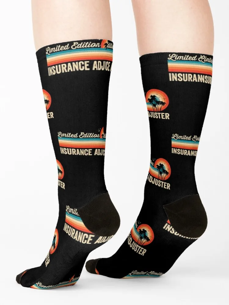 Insurance Adjuster Funny Birthday Tee Retro Vintage Men Dad Socks crazy Stockings compression summer Socks Men Women's