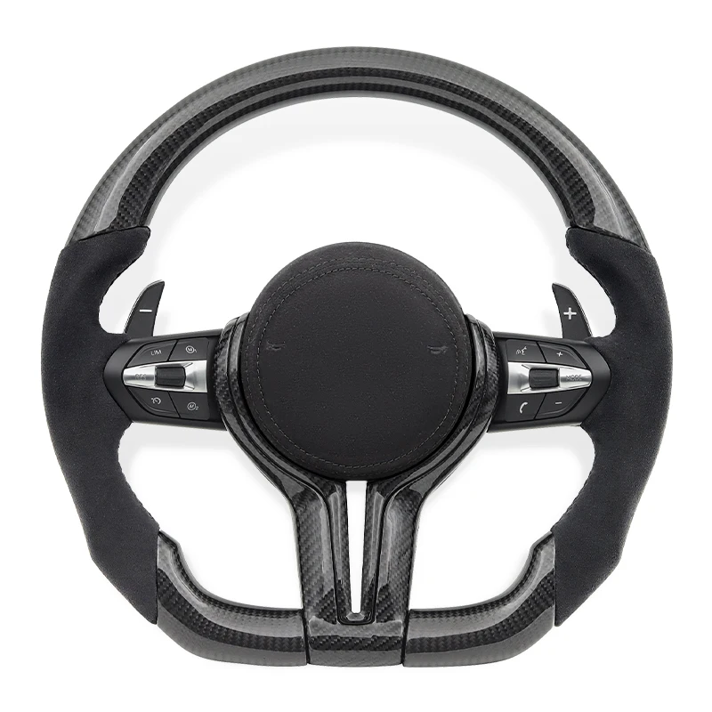 Carbon Fiber Steering Wheel  For BMW F10 F11 F15 F16 F30 F31F33 F35 F34 F36 F39 F20 Premium Perforated Leather