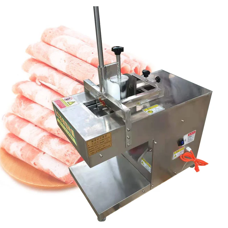 Automatic Meat Slicer Commercial Automatic Frozen Meat Slicer Lamb Roll Slicing Machine
