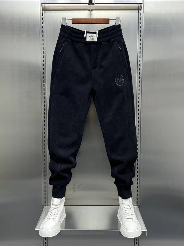 

Мужские зимние спортивные брюки Faion Brand Fce с начесом, вышивкой, повседневные вельветовые брюки свободного кроя в корейском стиле