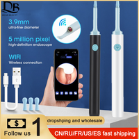 Wireless Wi-fi Visual Ear Cleaner Otoscope Ear Wax with Ear 4.0mm HD Cleaning Kit Removal Sticks Endoscope Camera Tool Kit