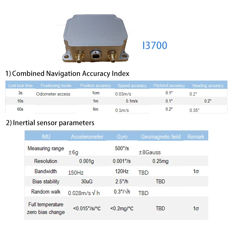 

High Precision Dual-Antenna GNSS+INS Navigation System with RTK, IP68 Waterproof, for Robot, Agriculture, Autonomous Vehicles