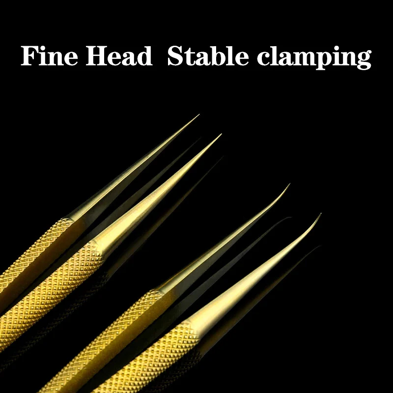 携帯電話修理指紋フライングワイヤーピンセットチタン合金 0.15 ミリメートル細い尖ったピンセット拡張および硬化