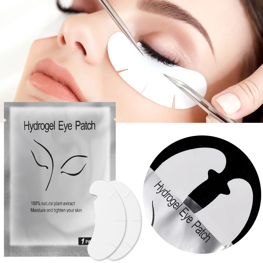 1/3/5Pair Lash Extension Eye Stickers Disposable Nonwoven Collagen Hydrogel Under Eye Pads Eyelash Extension Sticker Makeup Tool