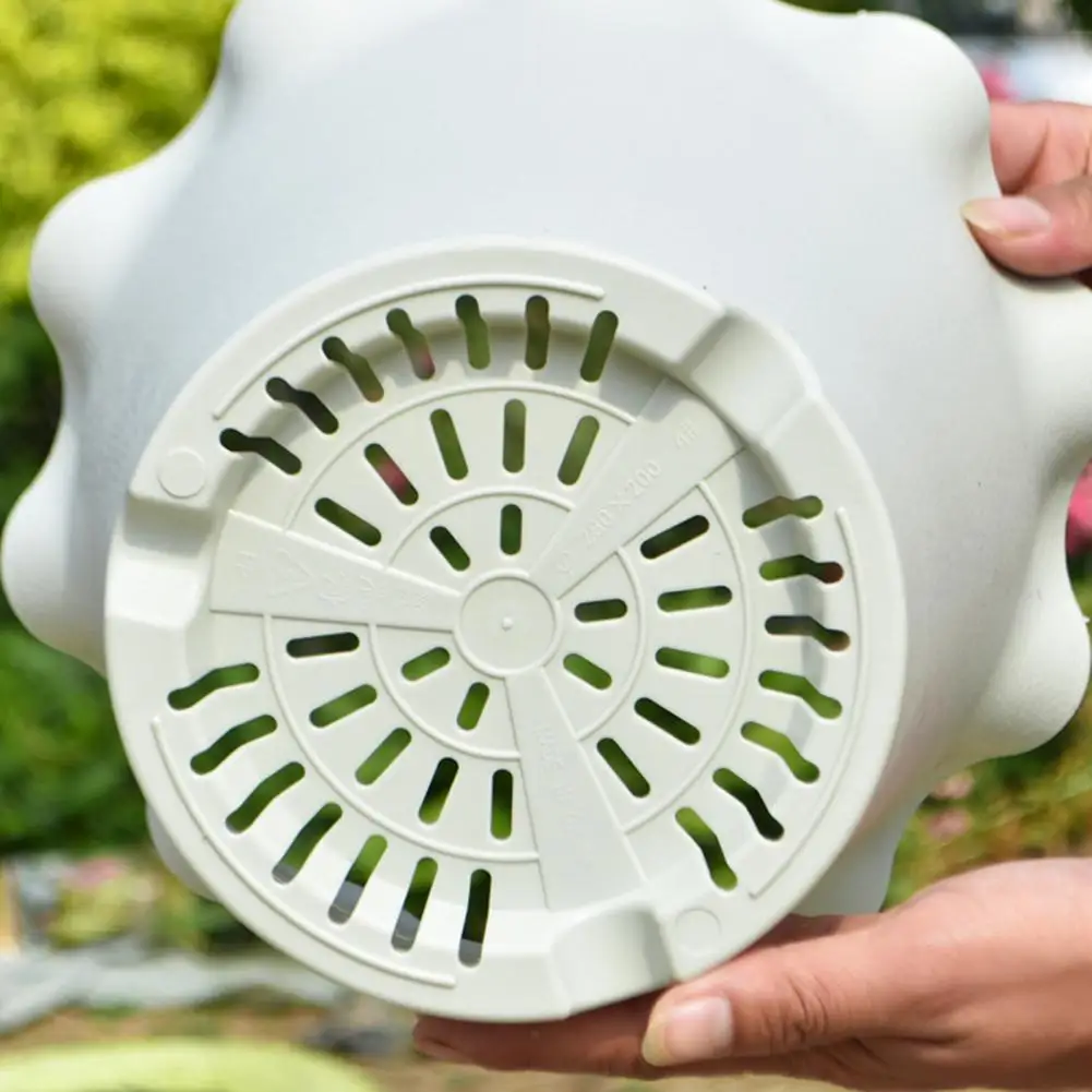 Stylish Pots for Balcony Garden Breathable Flower Pots for Flower Pots with Drainage Holes Tray Saucers Edge Planter for Indoor
