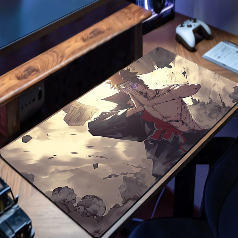 

Mouse Pad Gamer Anti-slip Anime Desk Mat Gaming PC Accessories Tablet Pad Large Mousepad Naruto Akatsuki Extended Keyboard Mat