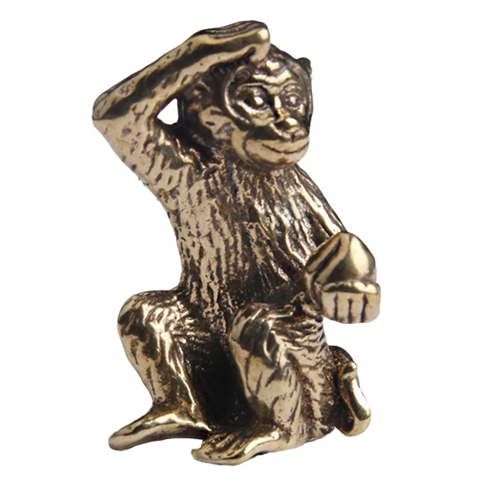 Bronze Mini Monkey Statue Monkey Statue Landscape Accessories Tea Table Desk Antique Small Bronze Ware