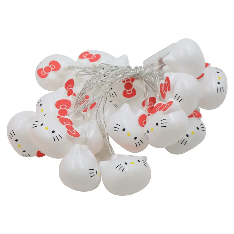 Hello Cat Strawberry Patchwork String Lights Indoor Room Party Decor Battery USB Powered Fairy Lights Holiday Decoration 920