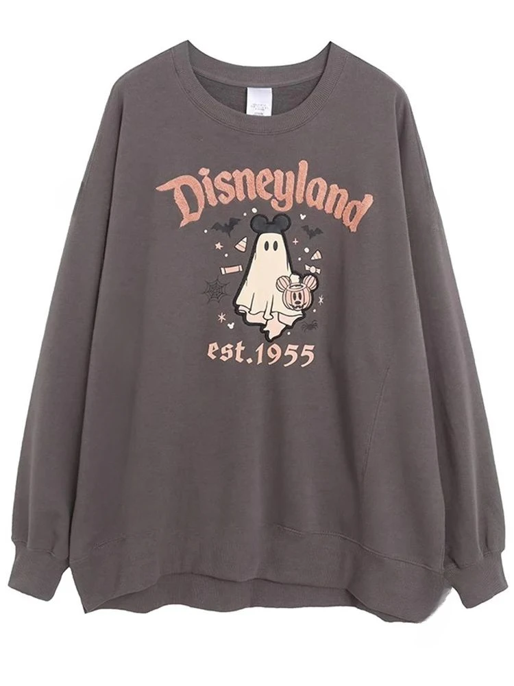 New Fashion Walt World Castle Letter Halloween Party Villain Christmas Nightmare felpa Pullover in pile di cotone da uomo