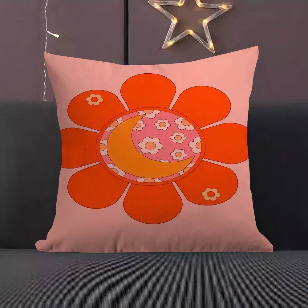 

Flower Moon Medallion 45*45cm Cushion Cover Pillow Cover Decor Pillowcase Home Pillowcase For Couch Pillow