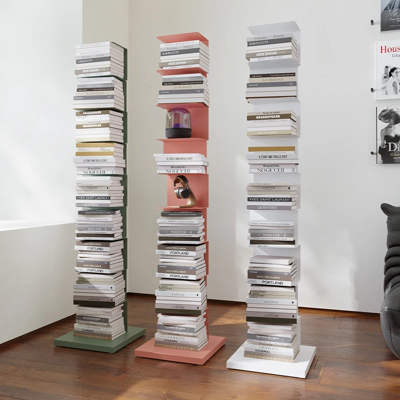 

Invisible bookshelf shelf Floor-to-ceiling wrought iron multi-layer suspended bookcase Living room corner creative desk Internet