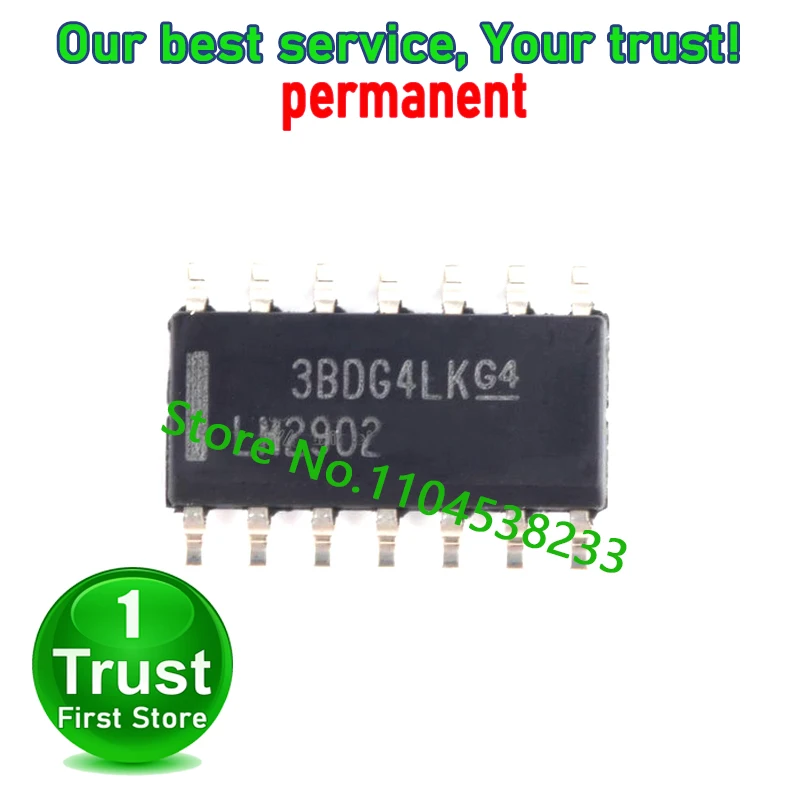 LM2902 LM2902DR  LM2902DT 100PCS/LOT SOP-14  Trust First   in stock