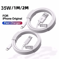 35W PD Original Fast Charging USB Cable for iPhone 14 8 7 Plus 13 12 11 Pro XS Max XR X USB C Rapid Charger Cable 1m 1.5m 2m