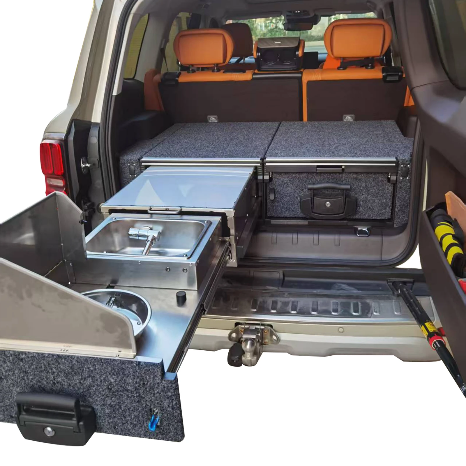 Heavy Duty Metal Roller Drawer for SUV Pickup Car Trunk Rear Cargo Storage Tool Box for Tank 500/Tank 300