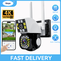 Neye WiFi Security Camera HD 1080P 8MP Outdoor IP Camera Automatic Tracking Full-Color Camera CCTV PTZ Dual Lens Camera