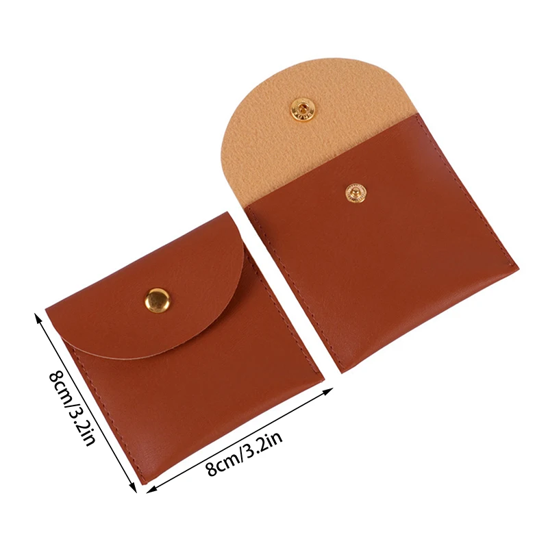 Pure Color Short Coin Purse Waterproof Large Capacity Jewelry Packaging Bag Money Bag Storage Bag Mini PU Leather Wallet