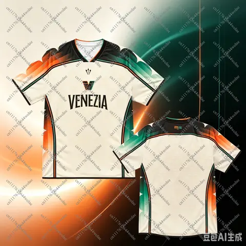 2026/27 Season Venezia Away Unisex Football Jersey Shirt, Men Women 3D Print Summer Sport Breathable Mesh Quick Drying Jersey
