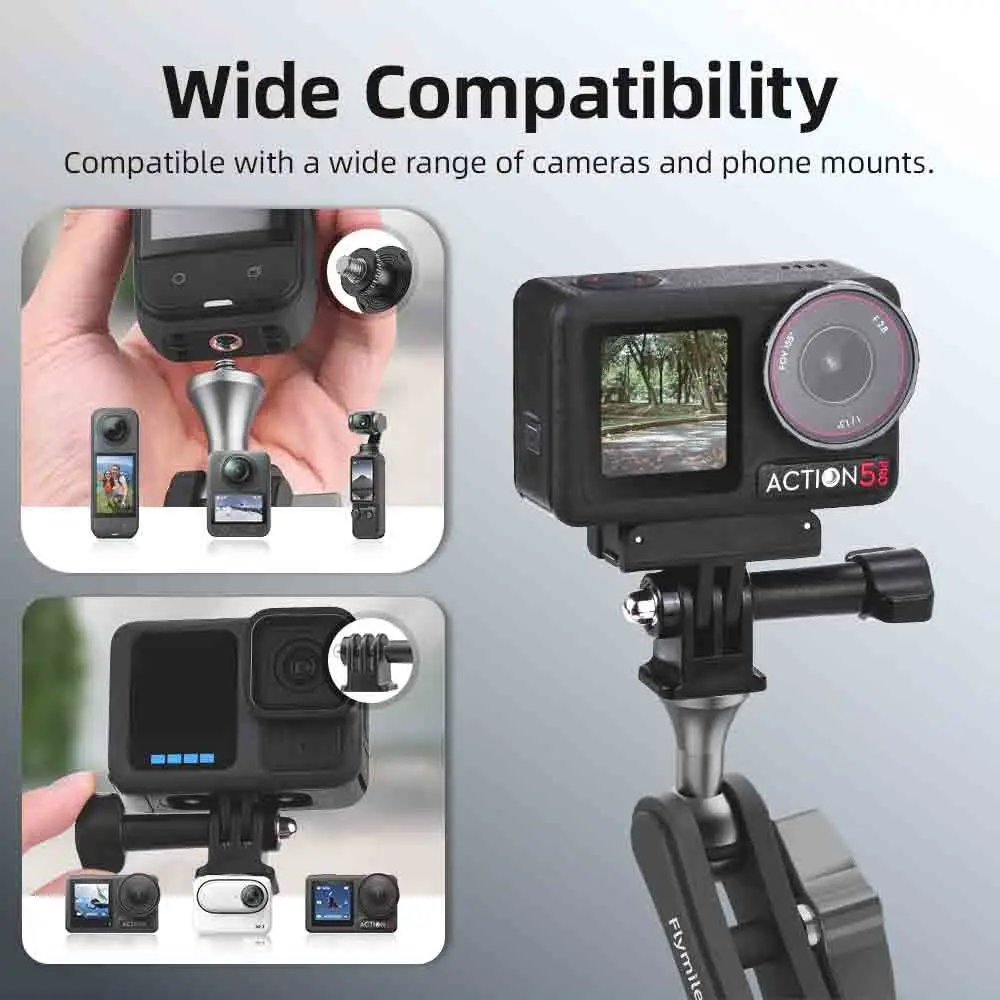 Suction Cup Camera Car Windshield Mount for DJI Osmo 360/Pocket 3/Action 5 Pro/Insta360 X5/Ace Pro/DLSR