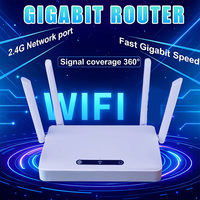 Single Band Gigabit Router Home WiFi Fiber Broadband Wireless Network 4 Antennas Full Gigabit Port Router For Home Office