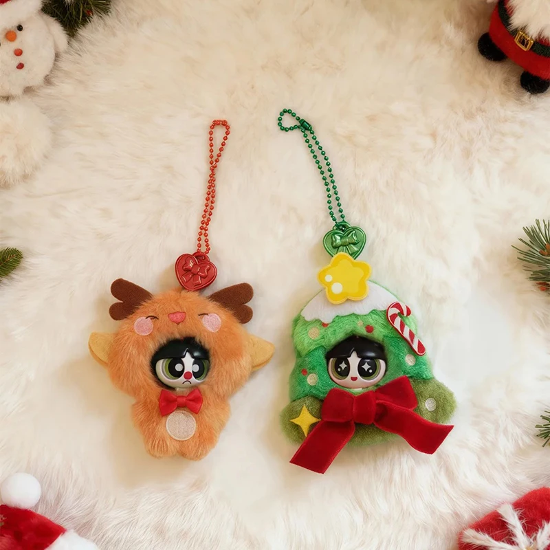

Powerpuff Girls Рождественская серия кулон слепая коробка Diy Рождественская елка милый декоративный кулон подарок рюкзак декоративная кукла