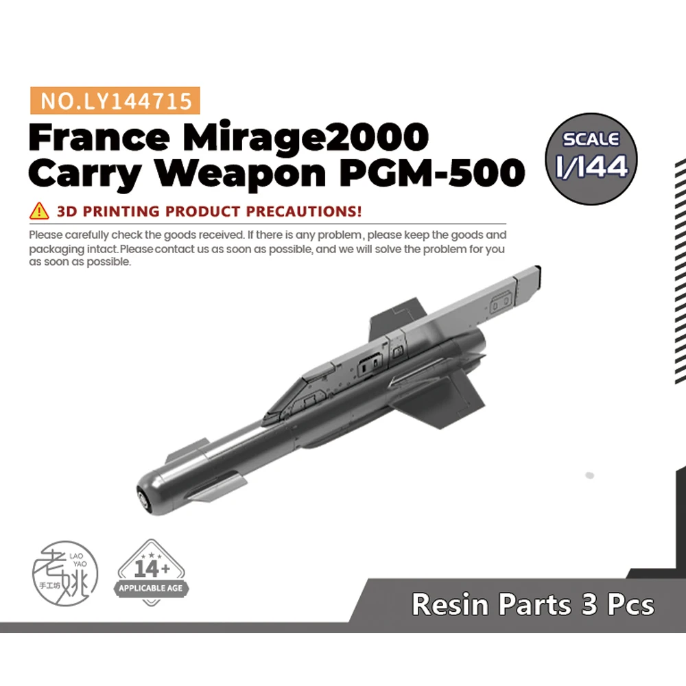 Yao\'s Studio LY715 1/32 1/48 1/72 1/144 Model Upgrade Parts France Mirage2000 Carry Weapon PGM-500