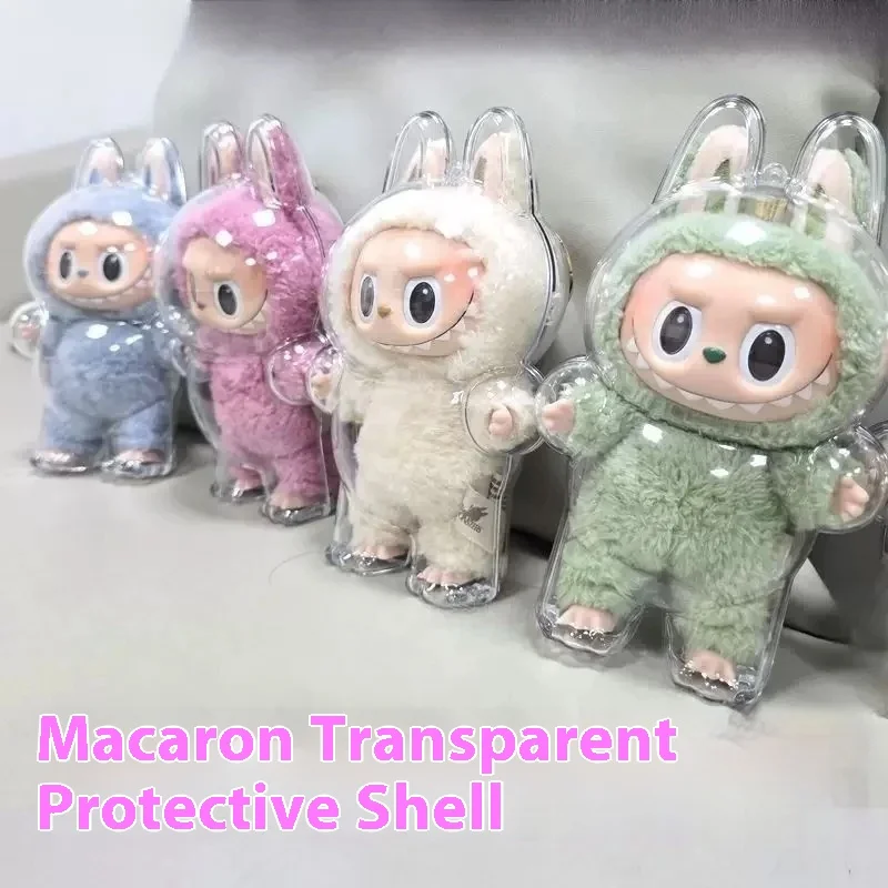 

New Labubu V3 V2 V1 The Monsters Transparent Protective Cover Dust Bag Pendant Doll Accessories Vinyl Storage Box Birthday Gifts