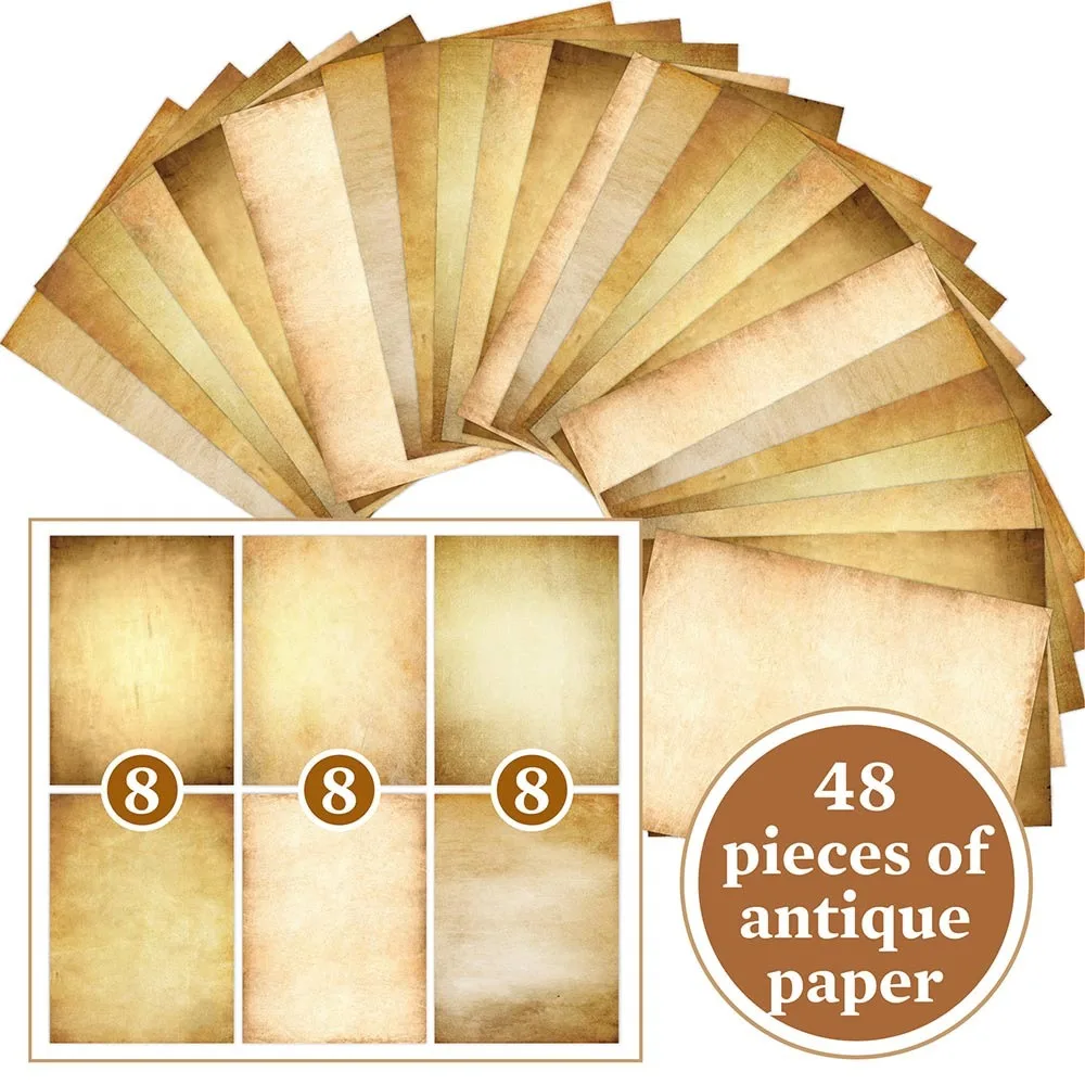 48pcs-papel-a4-retro-para-impressao-diy-papel-decorativo-para-scrapbooking-material-de-artesanato-em-papel-marrom