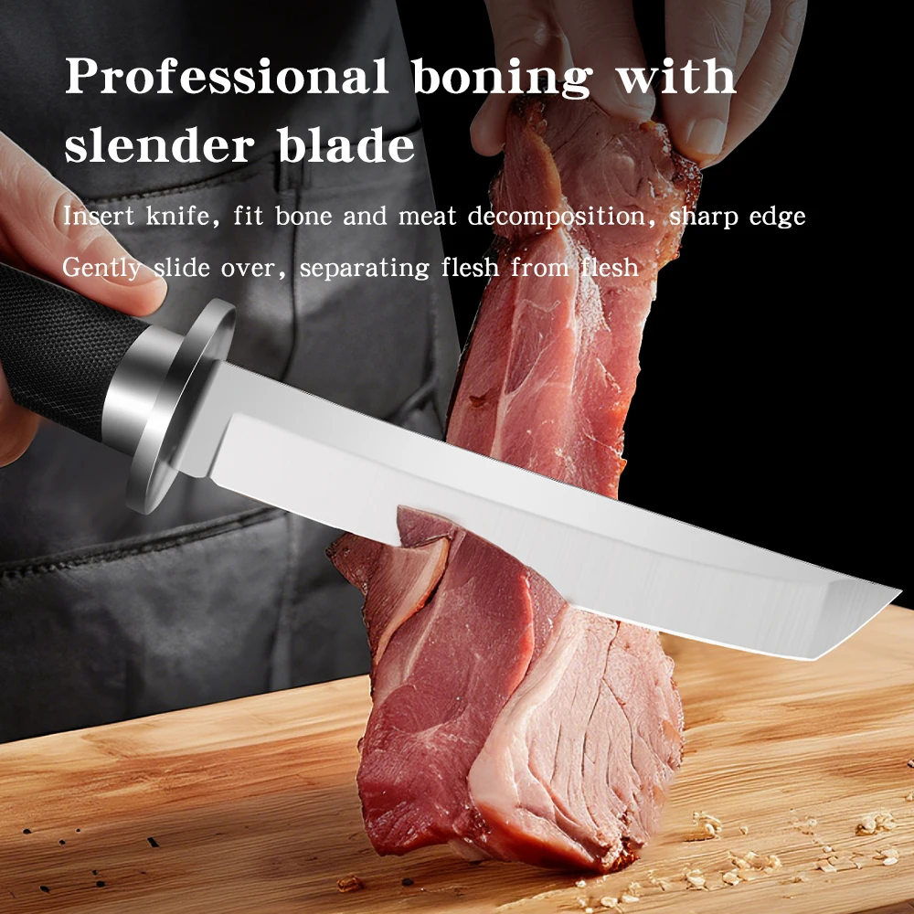 Samurai style kitchen knife sharp Meat cleaver with sheath multi-purpose boning knife kitchen accessories kitchen barbecue lools