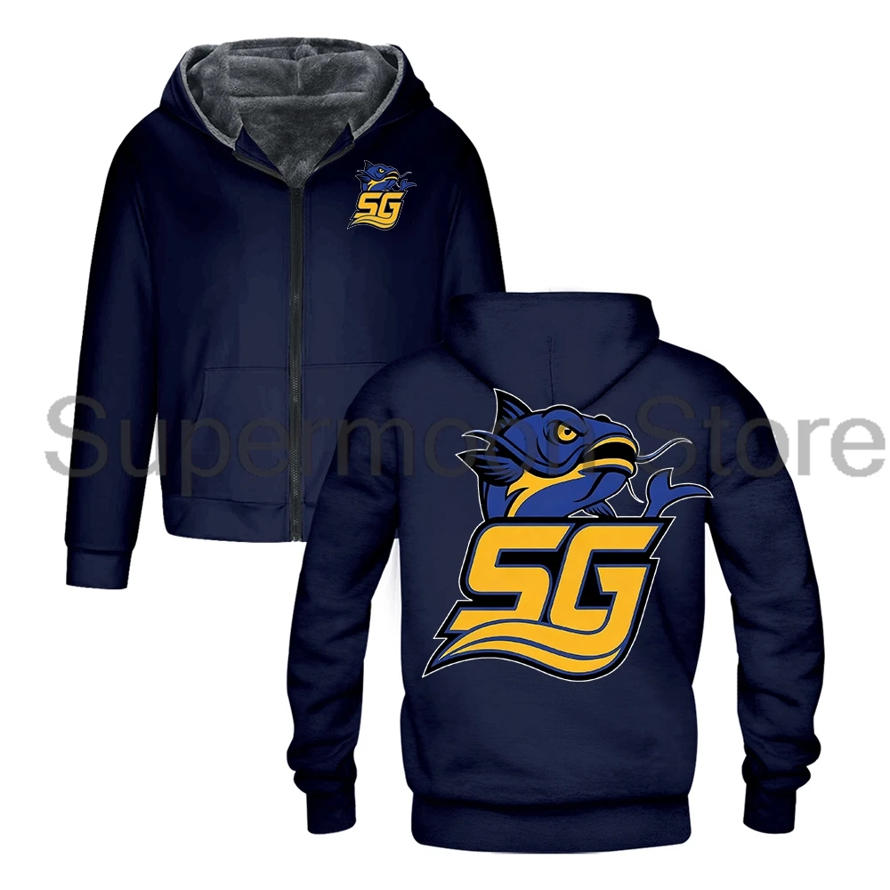 تشاد باورز جنوب جورجيا سمك السلور سستة هوديس للجنسين طويلة الأكمام الشارع الشهير النساء الرجال سترة سترات معطف الشتاء